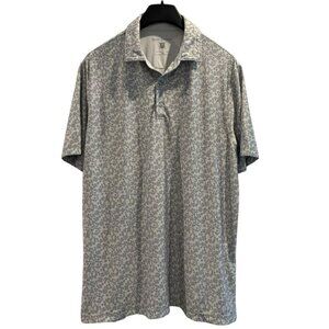 Hickey Freeman Clover Print Polo‎ Shirt – Stretch Collared Golf Style Men’s L